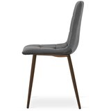 KARA stolica - tamnosivi baršun / noge od oraha x 4 | shoptok.hr