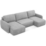 Makamii Svijetlo siva sklopiva/s prostorom za odlaganje kutna garnitura od šenila (u obliku slova "U") Lilo – | shoptok.hr