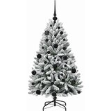vidaXL Umestno božično drevo Zelena in Bela 120 cm PVC in kovina | Shoptok.si