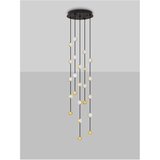 Nova Luce Mat črna aluminijasta LED zatemnitvena viseča svetilka s senčilom iz akrilnega stekla ø 38 cm Alcinoe – | Shoptok.si
