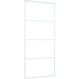  Klizna vrata od mutnog stakla ESG i aluminija 90x205 cm bijela | shoptok.hr