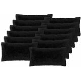  Presvlaka za jastuk 12 pcs HEERLEN Crna 40 x 80 cm PV flis | shoptok.hr