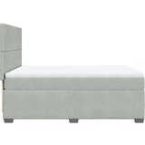  Krevet s oprugama i madracem svjetlosivi 140x190 cm baršunasti | shoptok.hr