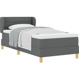 vidaXL Box Spring postelja z vzmetnico temno siva 80x200 cm tkanina | Shoptok.si