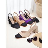 Resti Women's Low Heel Pumps with Decorative Toe Eleganzo | shoptok.hr