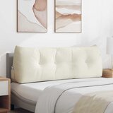  Jastuk za leđa Krema 140 x 24 x 50 cm Baršun Cijene
