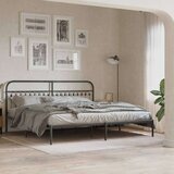 vidaXL Kovinsko posteljno vzglavje črno 193 cm | Shoptok.si
