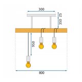 Toolight stropna svjetilka viseća line APP973-3CP | shoptok.hr