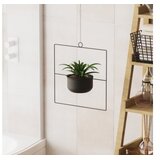 WALLXPERT Dekorativna saksija za cvijeće, privjesak, 40x40x17 cm, crna | Eponuda.ba