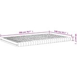  Madrac od pjene bijeli 140 x 200 cm 7 zona tvrdoća 20 ILD | shoptok.hr
