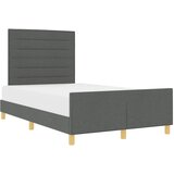 Maison Chic Posteljni Okvir - Dvoposteljna postelja temno siv 120x200 cm tkanina, (22081745) | Shoptok.si