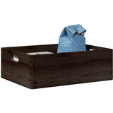  Drvena kutija s ručkama crna 40x30x13 cm puno drvo bor | shoptok.hr