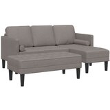 vidaXL 2-delna sedežna garnitura z blazinami Taupe tkanina, (22094669) u