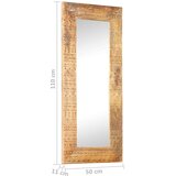 vidaXL Ručno izrezbareno ogledalo 110 x 50 x 11 cm masivno drvo manga | shoptok.hr