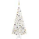 vidaXL umjetno božićno drvce LED s kuglicama L 240 cm bijelo | shoptok.hr