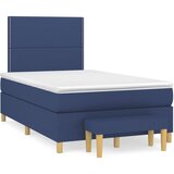 Maison Chic Box spring postelja - Vzmetna postelja z vzmetnico moder 120x200 cm blago SL6853, (21886799) | Shoptok.si