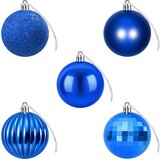  Set božićnih kuglica 75 kom. Plava 6 cm Polistiren | shoptok.hr