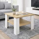 Livetastic KLUBSKA MIZA, bela, medeni hrast | Shoptok.si