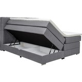 CARRYHOME POSTELJA BOXSPRING 160 cm x 200 cm , tekstil siva | Shoptok.si