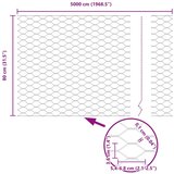  Ograjni stolpci 11 kosov U-kanal zelena 80 cm jeklo, Šesterokotna ograja zelena 0,8x50 m jeklo | Shoptok.si