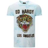 Ed Hardy Majice s kratkimi rokavi - Los tigre t-shirt turquesa Modra