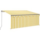 Tenda na ručno uvlačenje s roletom 3,5 x 2,5 m žuto-bijela | Eponuda.com