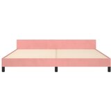  Okvir za krevet s uzglavljem ružičasti 200x200 cm baršunasti | shoptok.hr