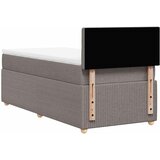  Krevet s oprugama i madracem smeđesivi 90x200 cm od tkanine | shoptok.hr