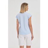Marisse Blue Cotton T-Shirt With Pocket | shoptok.hr