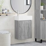  Jedinstveni ormar za kupaonicu s umivaonikom Siva Sonoma | shoptok.hr
