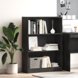 vidaXL Knjižna omara Črni hrast 80 x 24 x 109 cm Iverna plošča Cene