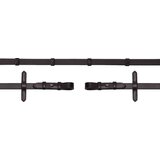  Gumijaste vajeti 'Soft Rubber Reins Stops' 16 mm, dark brown/silver | Shoptok.si