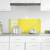 vidaXL Kuhinjska obloga Rumena Kaljeno steklo 90 x 40 x 0.6 cm | Shoptok.si