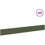 Ograda oko Travnjaka 10 kom. 100 x 12 cm Čelik Maslinastozelena | shoptok.hr
