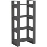 Ormarić za knjige / pregrada sivi 60x35x125 cm masivno drvo | shoptok.hr
