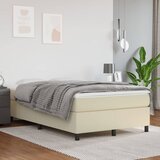  Okvir za krevet s oprugom krem 120 x 200 cm od umjetne kože | shoptok.hr
