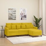  Trosjed s tabureom žuti 180 cm baršunasti | shoptok.hr
