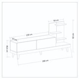 Hanah home tv polica dizayn anthracite travertine | ePonuda.com