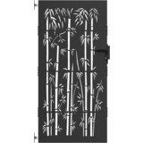 vidaXL Vrtna vrata Crna 105 x 200 cm Čelik s praškastim premazom | shoptok.hr