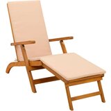  Zložljiv in nagibni ležalnik 3 pcs Bež Masiven les akacije, (5000284728) | Shoptok.si