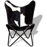 Leptir-stolica crno-bijela od prave kravlje kože | shoptok.hr