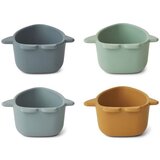 Liewood 4 dijelni set silikonskih zdjelica malene space blue multi mix | shoptok.hr