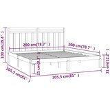  Okvir za krevet od masivne borovine crni 200 x 200 cm | shoptok.hr