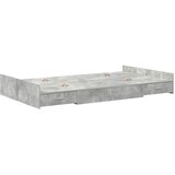  Krevet s ladicama Betonski sivi 120 x 190 cm Konstruirano drvo | shoptok.hr