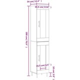  Visoka komoda siva sonome 34 5x34x180 cm od konstruiranog drva | shoptok.hr