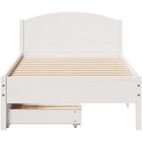 vidaXL Okvir kreveta bez madraca bijeli 75 x 190 cm masivna borovina | shoptok.hr