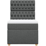  Krevet s oprugama i madracem tamnosivi 90x200 cm od tkanine | shoptok.hr