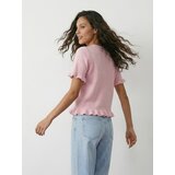 Sinsay Bluza u stilu pulovera s dodatkom vune i volanom | shoptok.hr