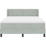  s opruga kutije Svijetlo siva 200 x 160 cm Baršun | shoptok.hr