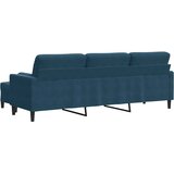  Trosjed s tabureom Plava 210 cm baršunasti | shoptok.hr